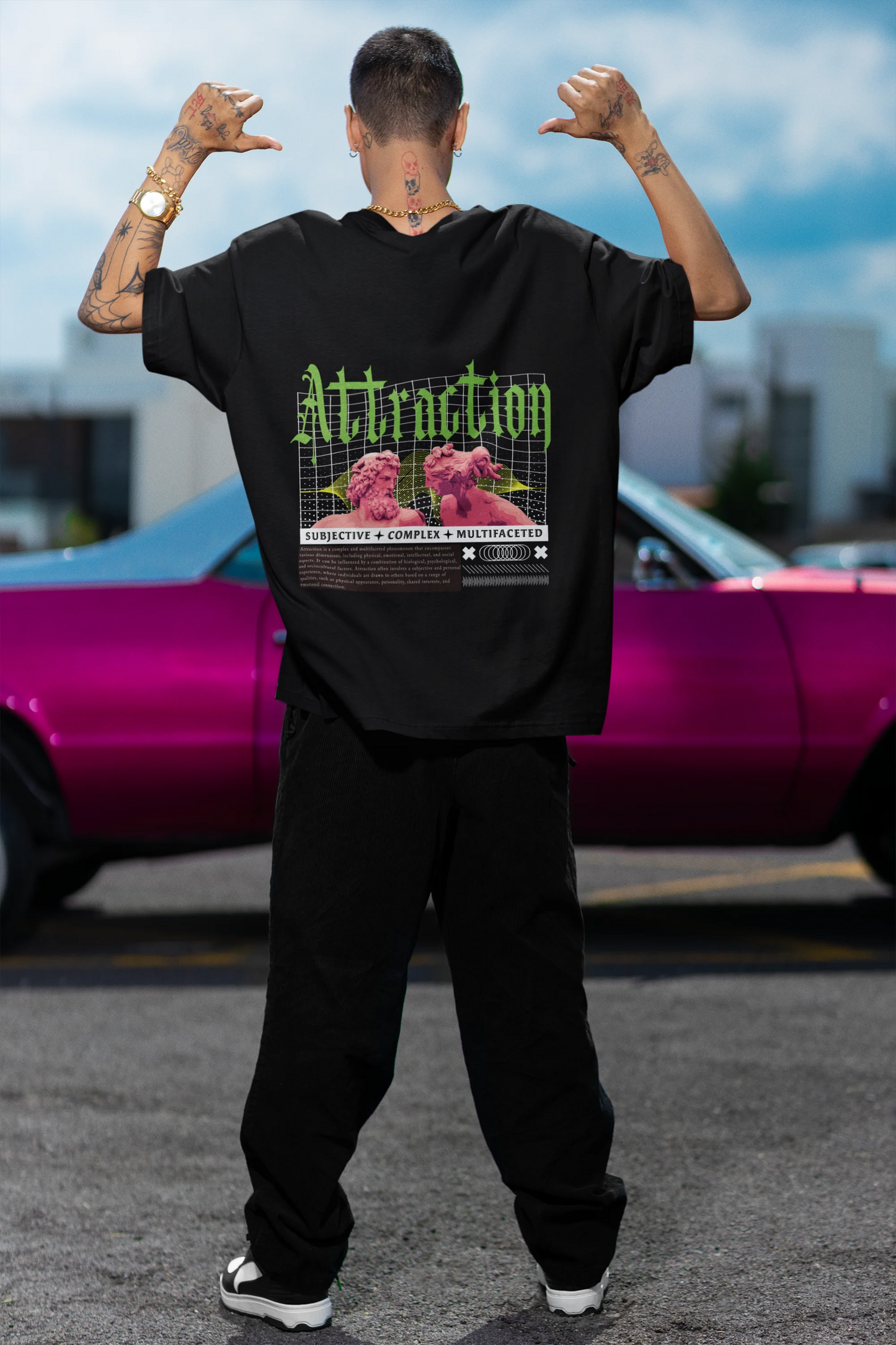 Attraction | Brutalism | Dropped Sleeve Unisex Tee