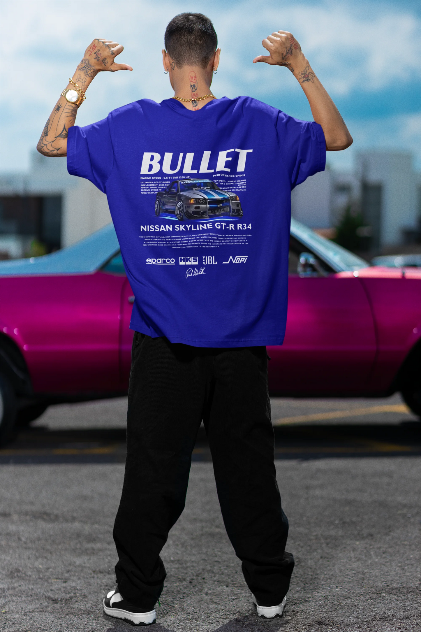 Wassup Bullet | Super Cars | Dropped Sleeve Unisex Tee