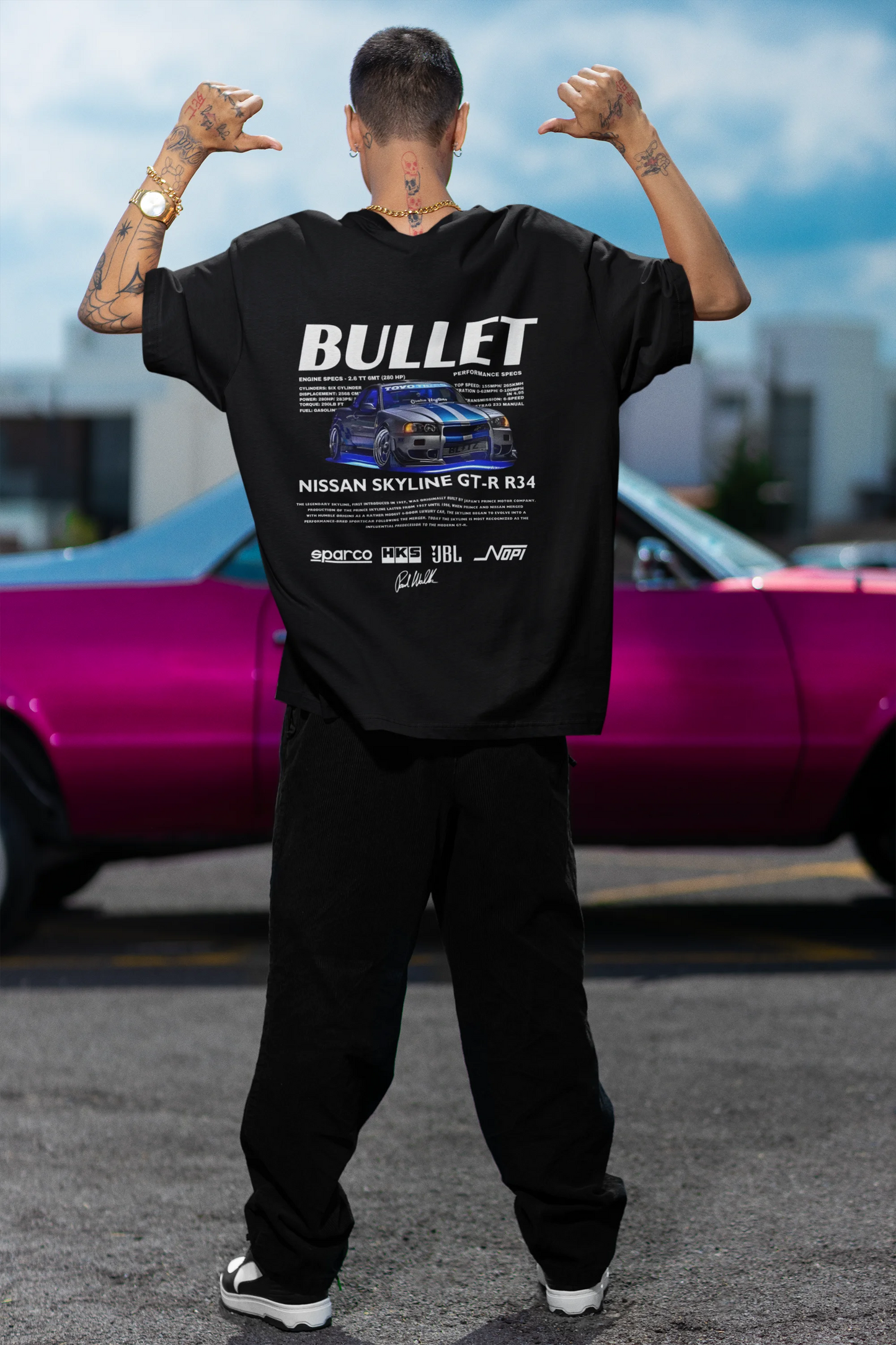 Wassup Bullet | Super Cars | Dropped Sleeve Unisex Tee