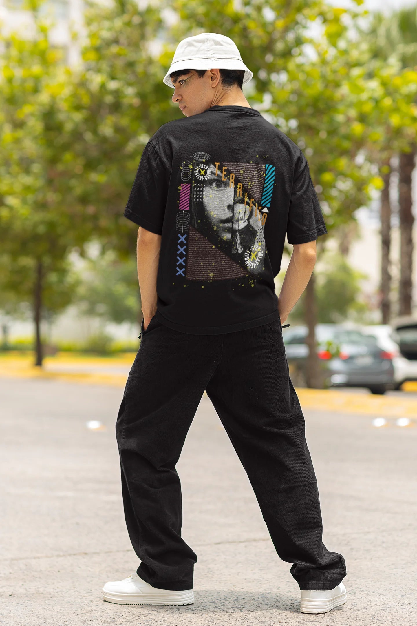 Terrified | Brutalism | Dropped Sleeve Unisex Tee