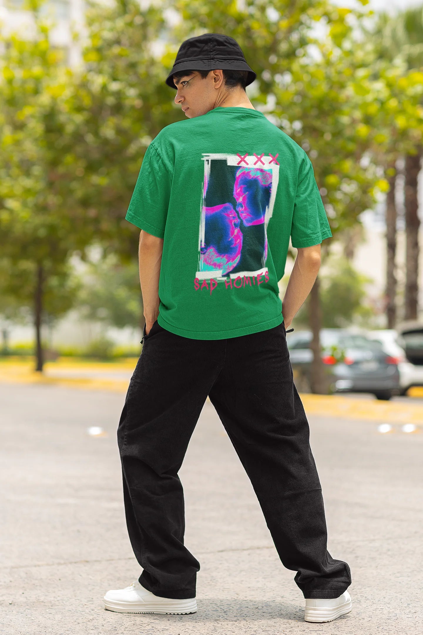 Sad Homies | Techno Rave | Dropped Sleeve Unisex T-Shirt