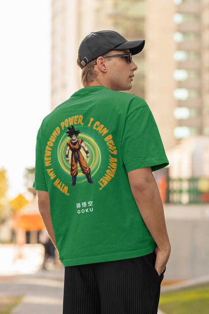 Powerful Goku | Dragon Ball Z | Dropped Sleeve Unisex Tee | Broke Memers