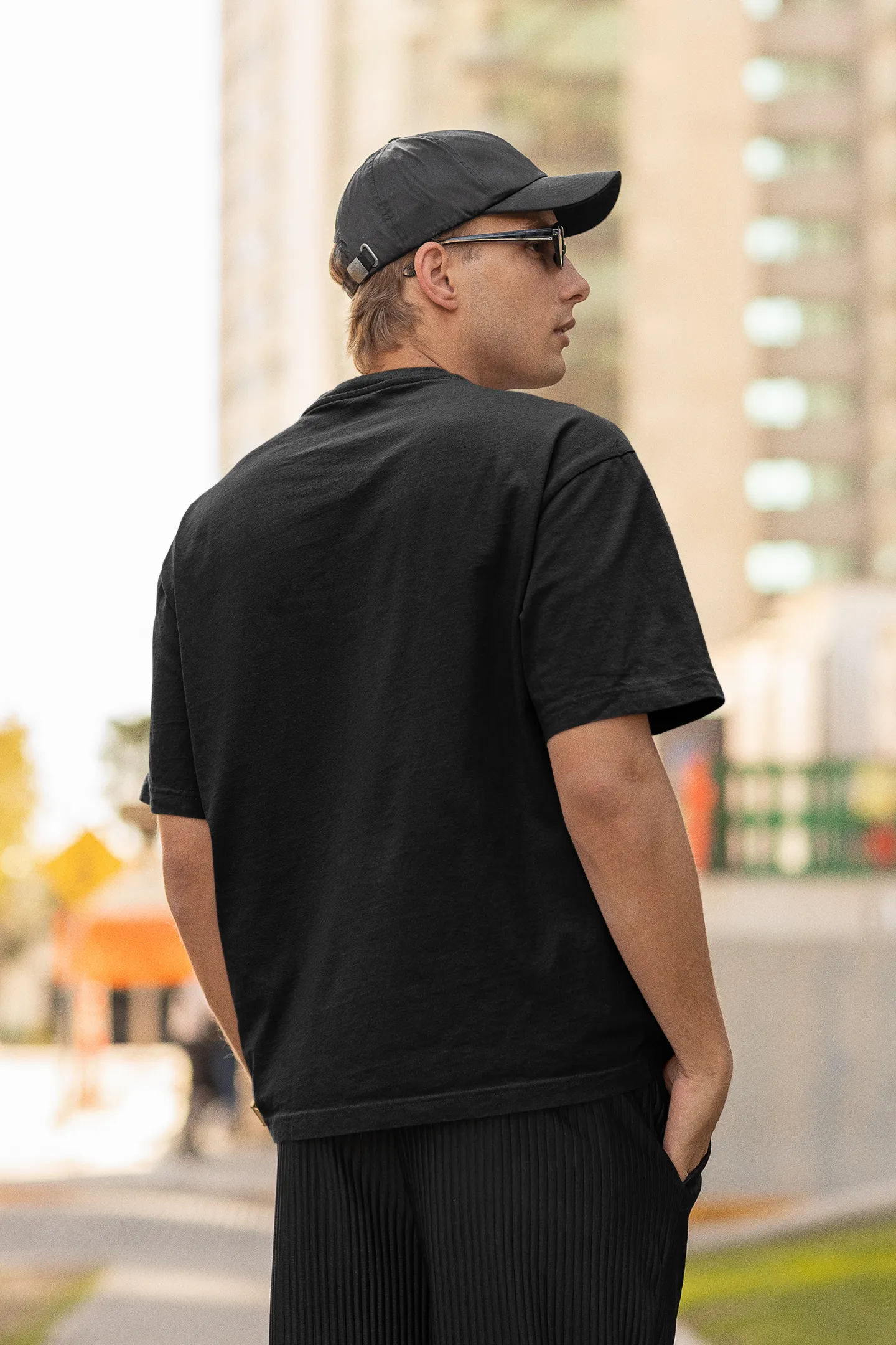 Plain Solid Premium Dropped Sleeve Half Sleeve Unisex T-shirt
