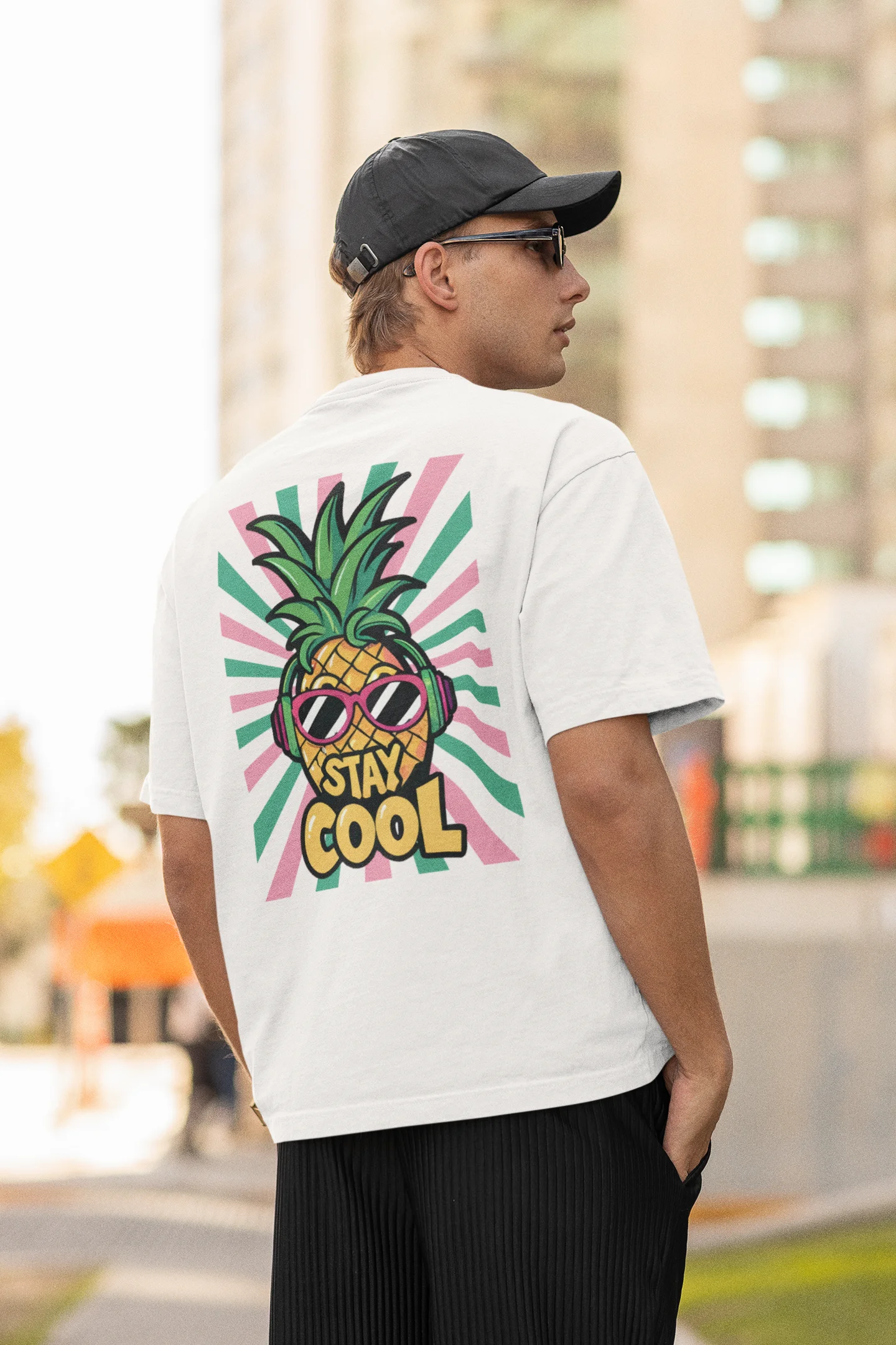 Stay Cool | Typography | Dropped Sleeve Unisex Tee