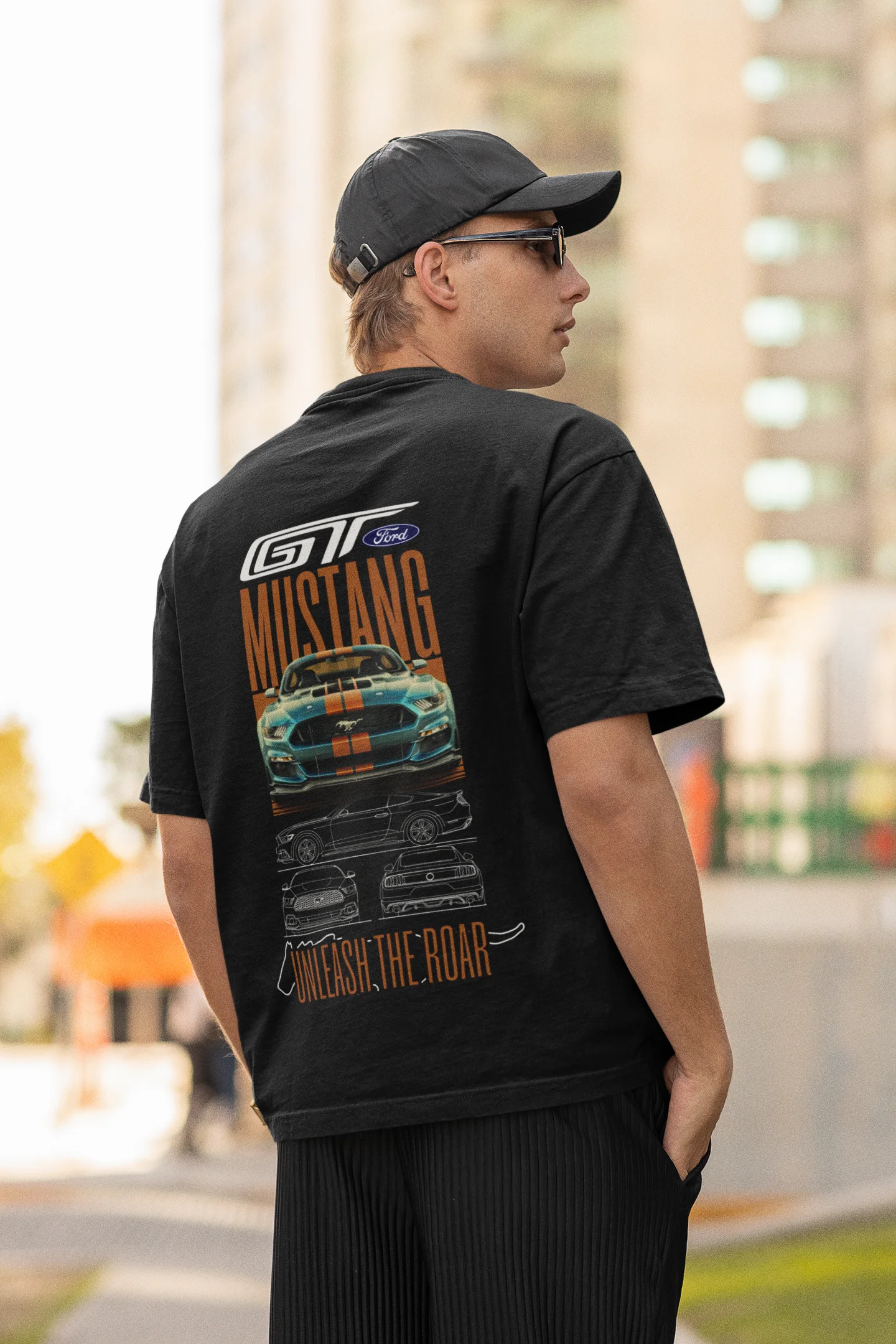Mustang GT | Super Cars | Premium Oversized Half Sleeve Unisex T-Shirt