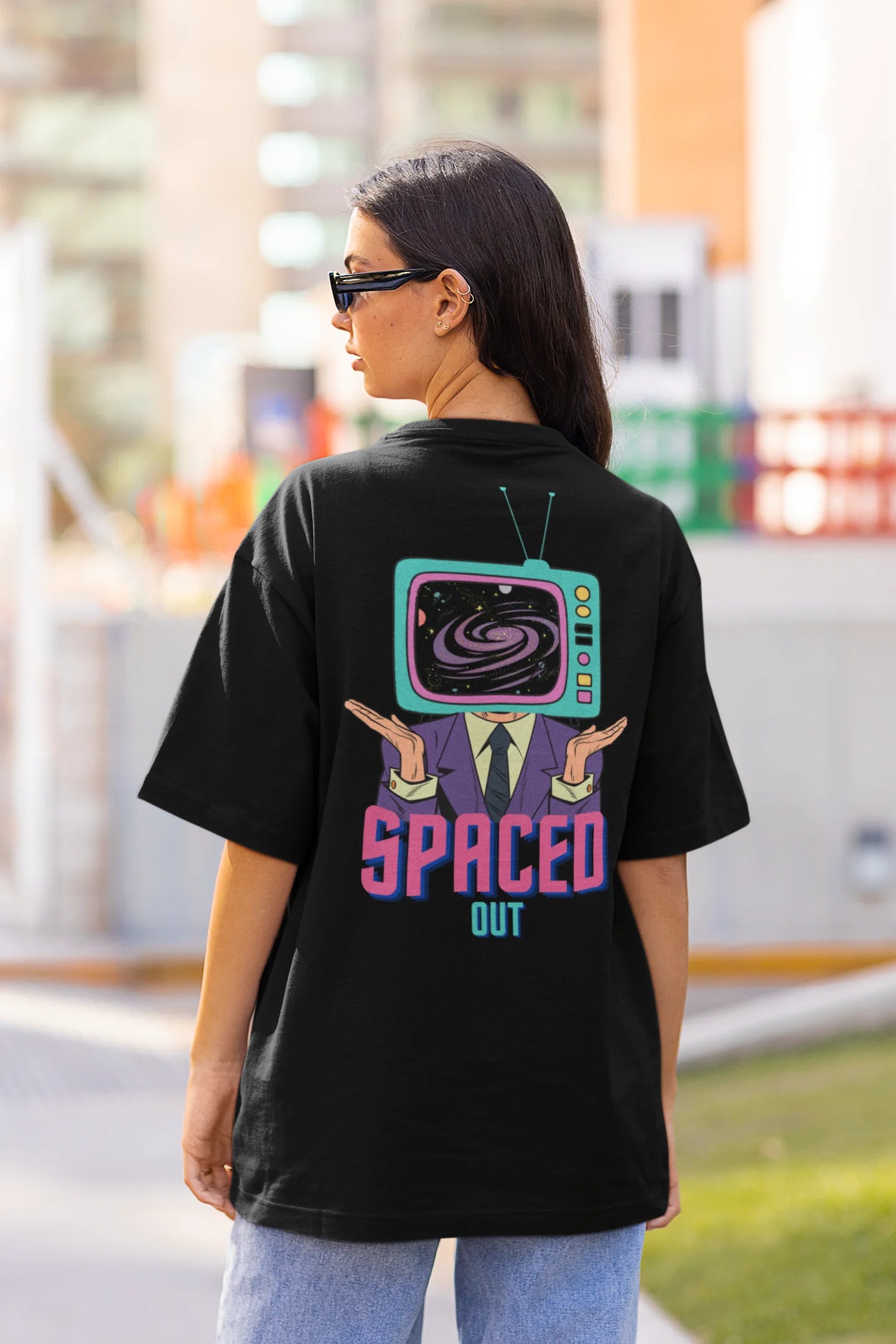 Spaced Out | Space Vogue | Premium Oversized Half Sleeve Unisex T-Shirt