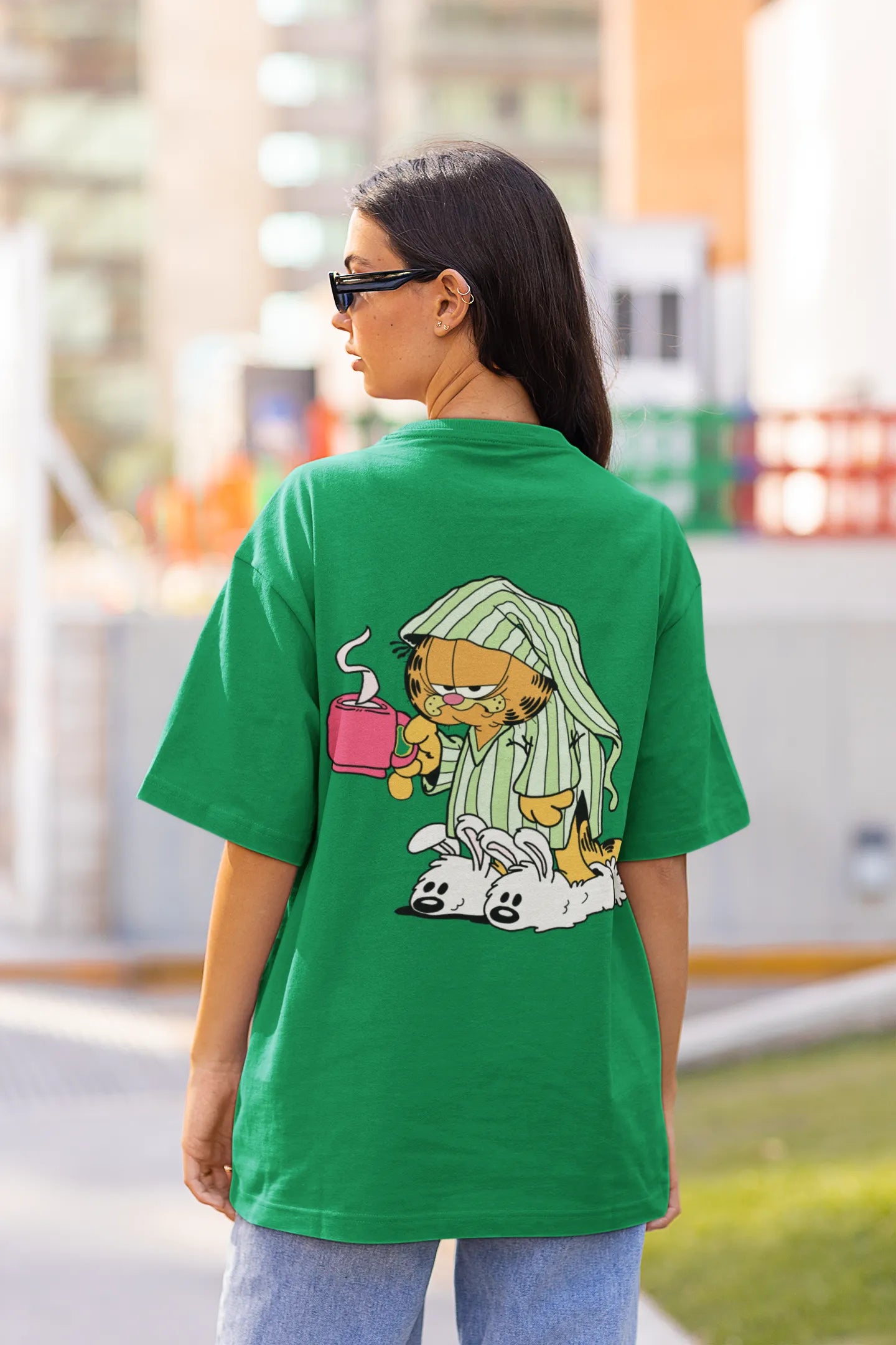 Lazy Garfield | Disney | Dropped Sleeve Unisex Tee