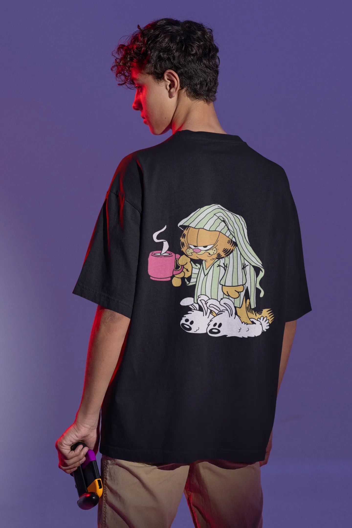 Lazy Garfield | Disney | Dropped Sleeve Unisex Tee