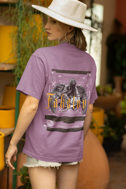 Fake Love | Brutalism | Dropped Sleeve Unisex T-Shirt