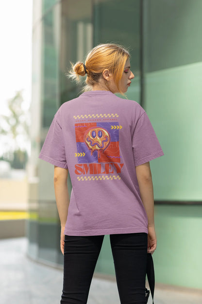 Smiley | Aesthetic | Dropped Sleeve Unisex Tee