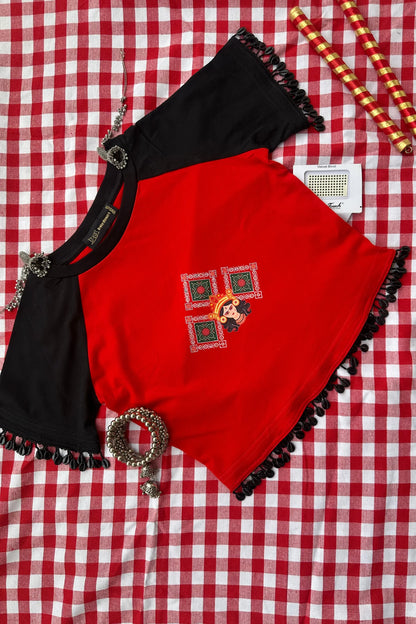 Jalsa | Festive Shaw-Tee | Indo-Western Crop Top