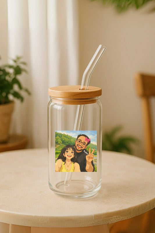 Customised Tumbler with your photo turned into Ghibli-art/Line-art/Illustration | Perfect Gift for loved ones