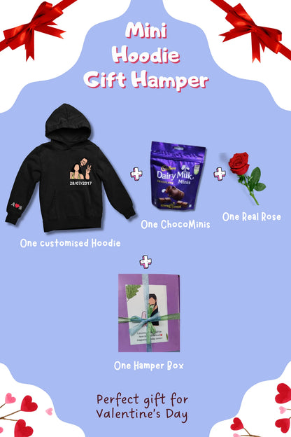 Hoodie Mini Gift Hamper | Convert Photo to Illustration/Ghibli-art | Valentine’s Gift for the One You Love
