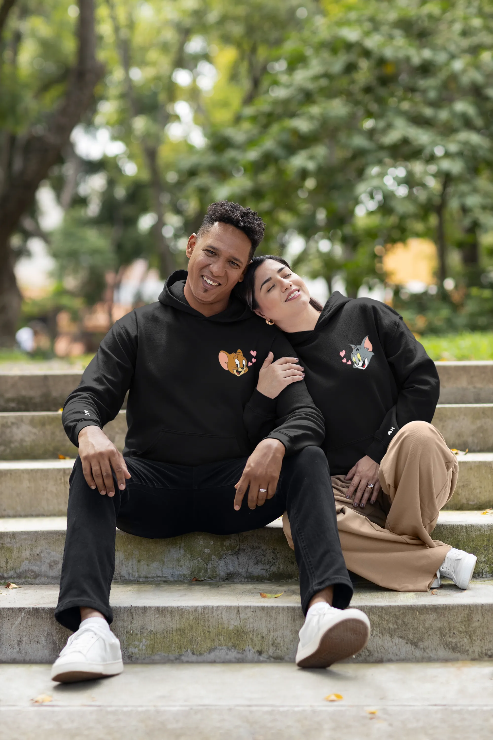 Tom and Jerry Couples | Lovey Dovey | Premium Unisex Winter Hoodie