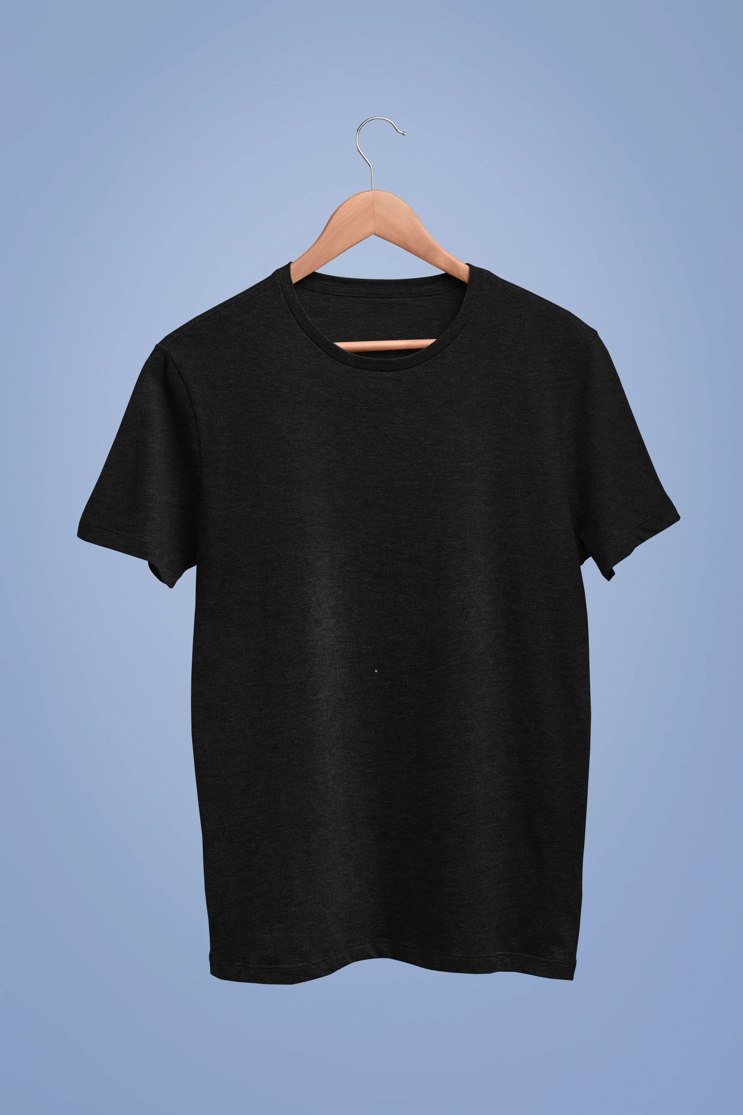 Front view of a black oversized t-shirt featuring a design inspired by the cosmos and galaxies "Fly Me to the Moon" and subtle hints of space exploration.