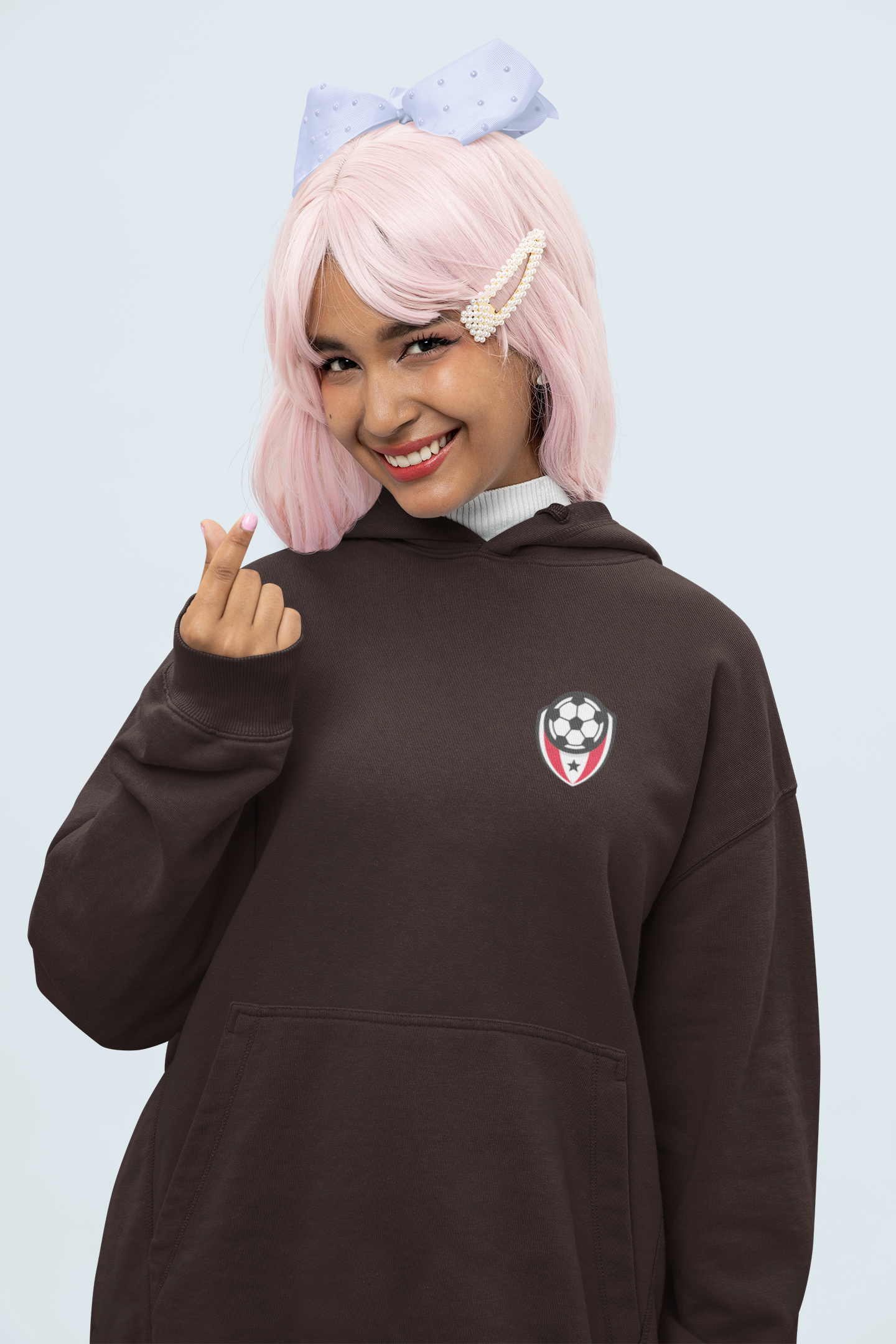 Football Badge | Minimalist | Premium Unisex Winter Hoodie