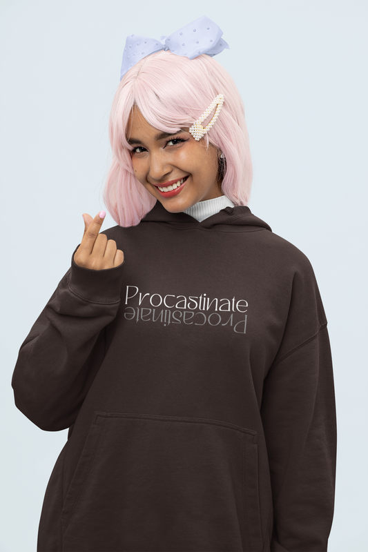 Procrastinate | Minimalist | Premium Unisex Winter Hoodie
