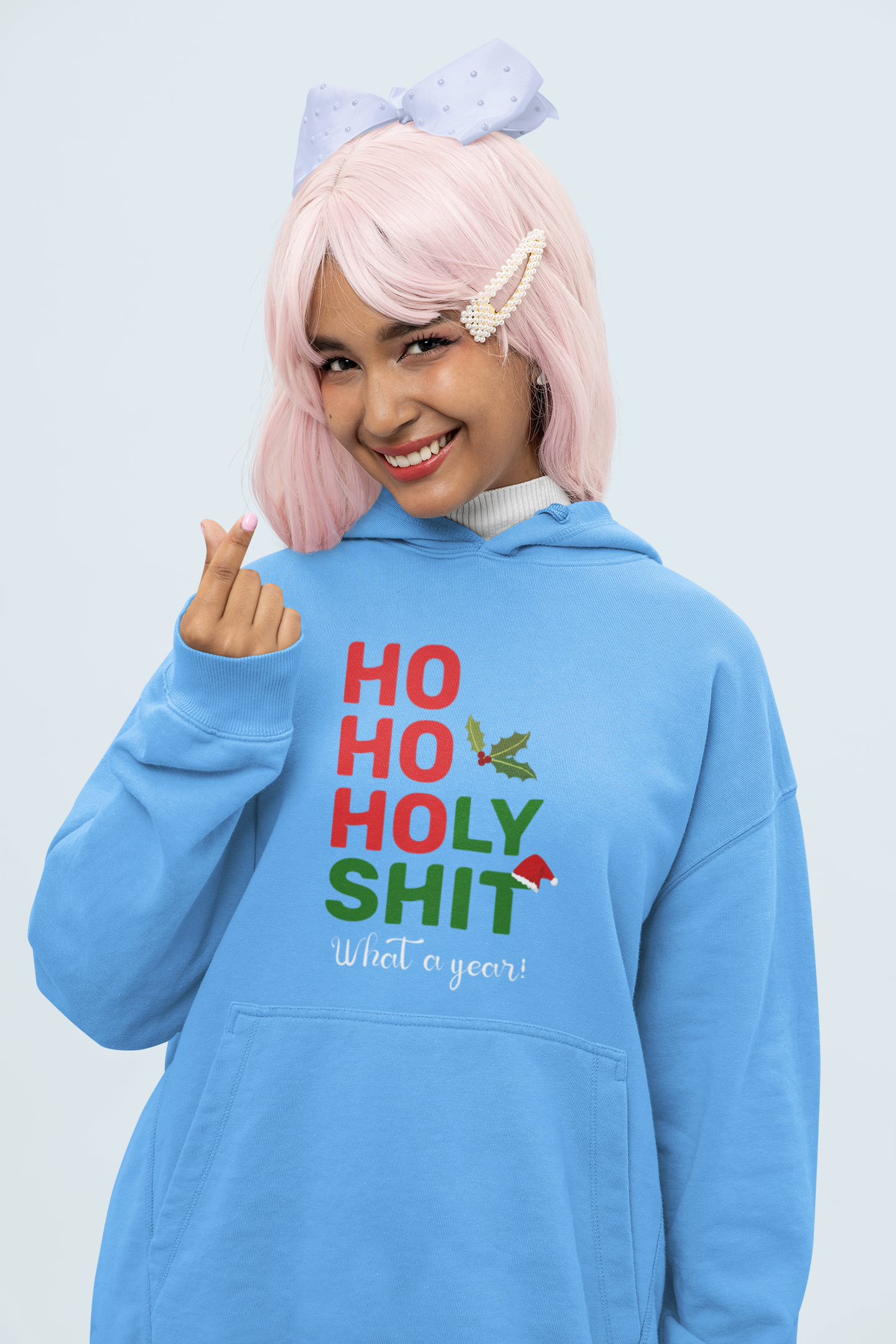 HO HO HOLY SHIT | Premium Unisex Winter Hoodie