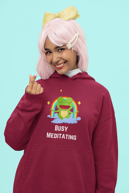 Busy Meditating | Premium Unisex Winter Hoodie