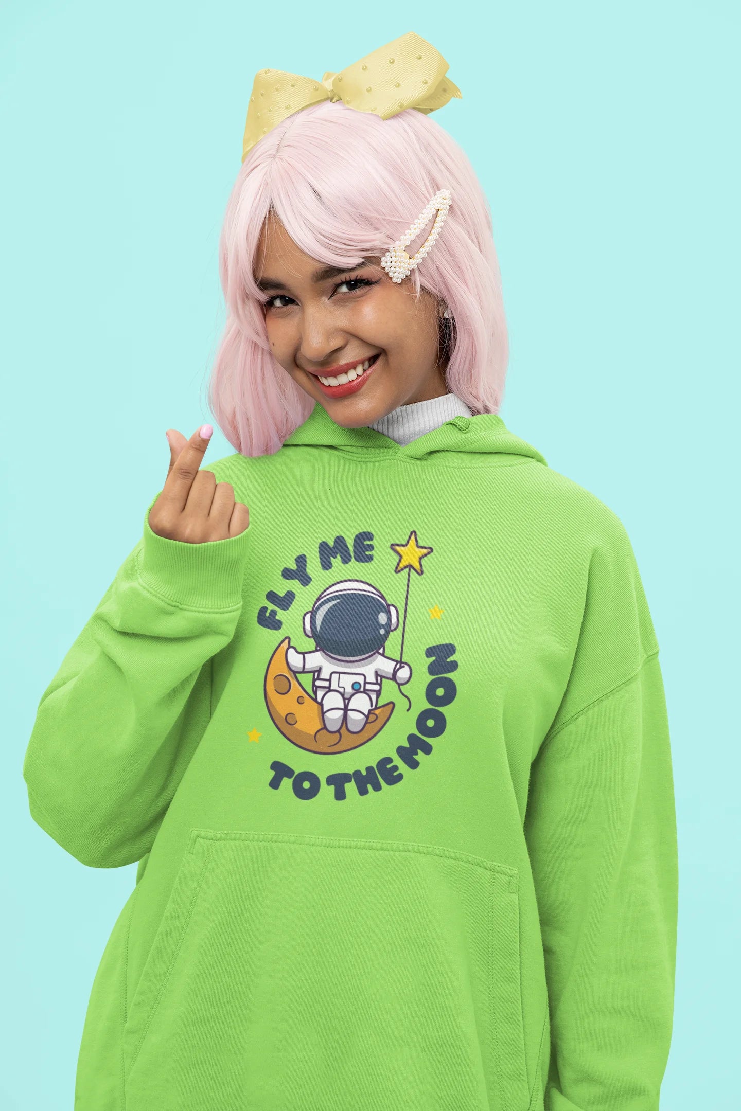 To the moon | Space Vogue | Premium Unisex Winter Hoodie