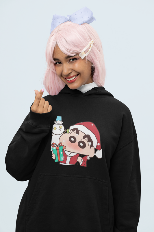 Frosty Present | Shinchan | Premium Unisex Winter Hoodie