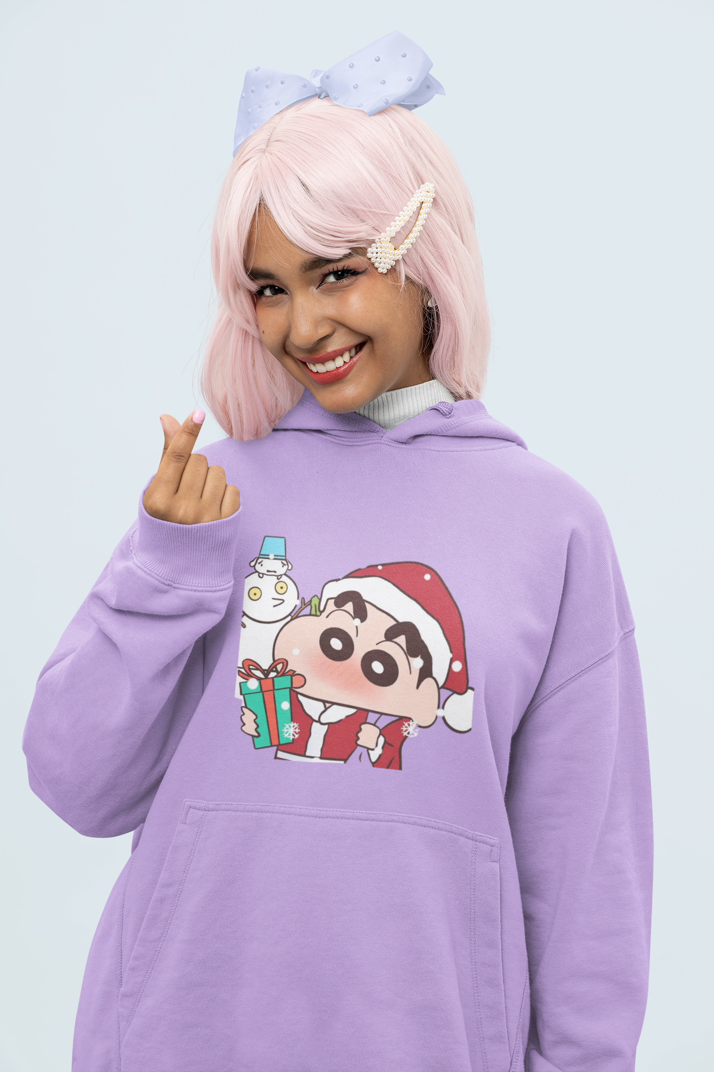 Frosty Present | Shinchan | Premium Unisex Winter Hoodie