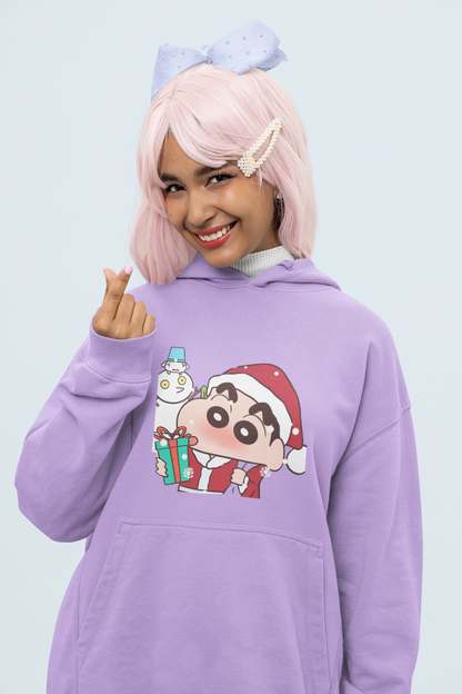 Frosty Present | Shinchan | Premium Unisex Winter Hoodie