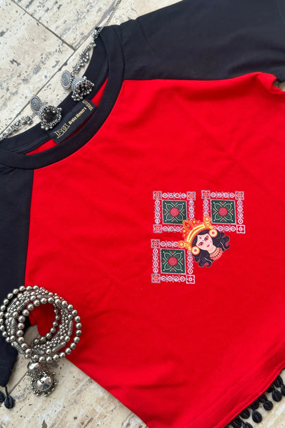 Jalsa | Festive Shaw-Tee | Indo-Western Crop Top