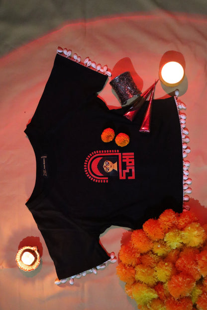 Shakti | Festive Shaw-Tee | Indo-Western Crop Top