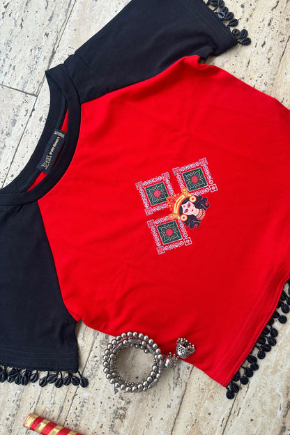 Jalsa | Festive Shaw-Tee | Indo-Western Crop Top