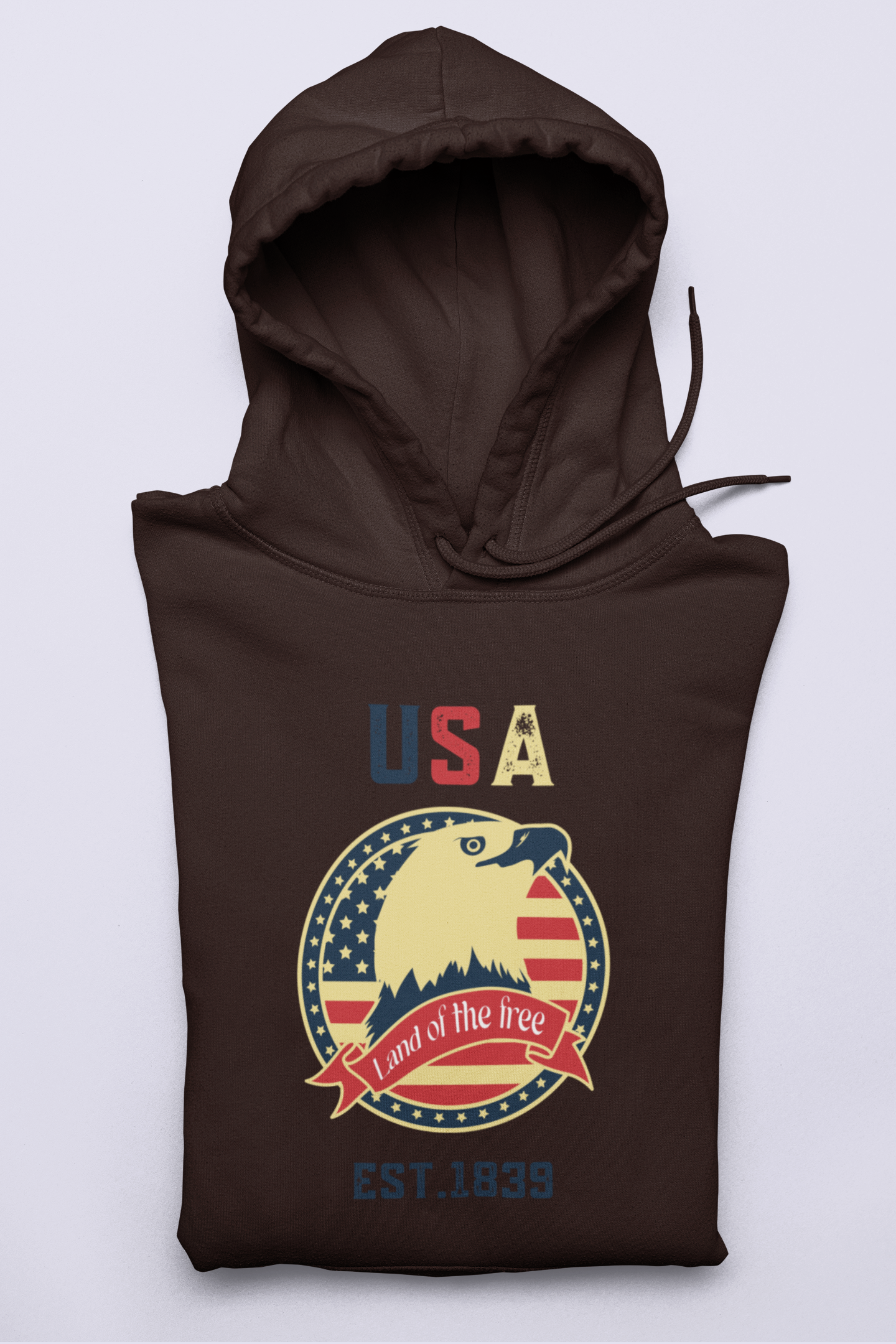 USA Land of the free | Retro Theme | Premium Unisex Winter Hoodie