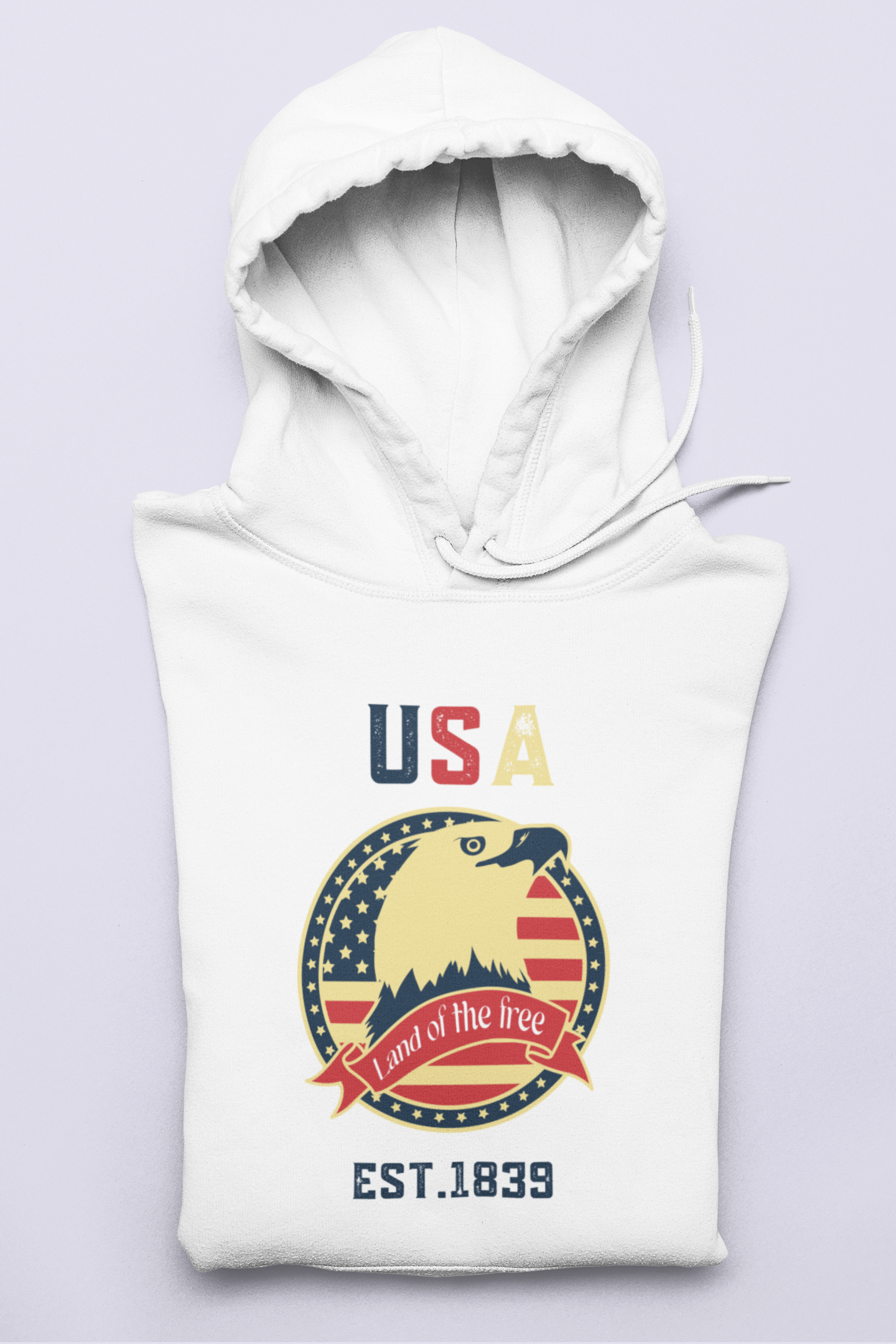 USA Land of the free | Retro Theme | Premium Unisex Winter Hoodie