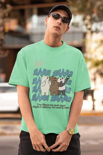 Bare Bears | Premium Oversized Half Sleeve Unisex T-Shirt