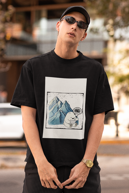 Galactic Bear | Dropped Sleeve Unisex T-Shirt