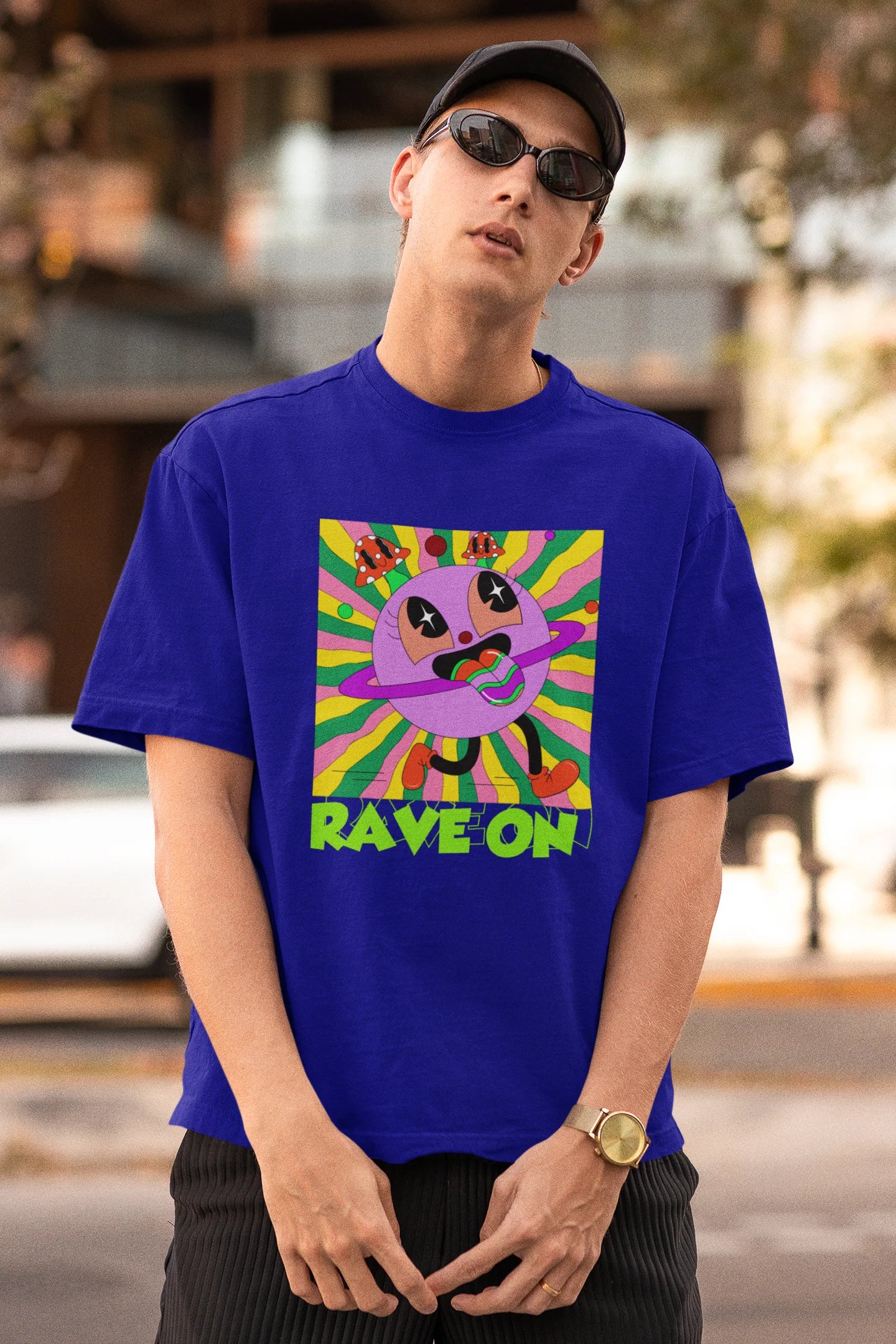 Rave on | Dropped Sleeve Unisex Tee