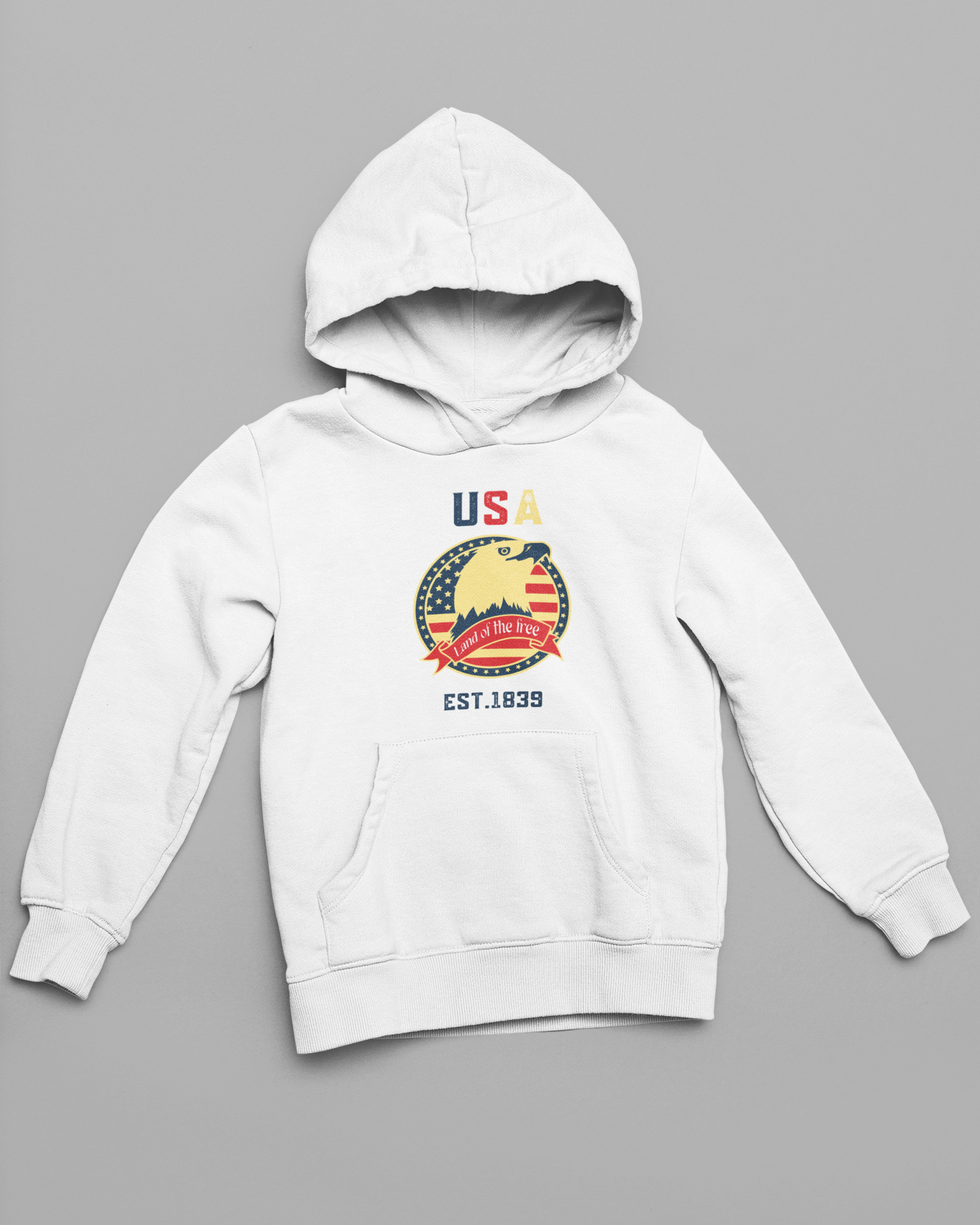 USA Land of the free | Retro Theme | Premium Unisex Winter Hoodie