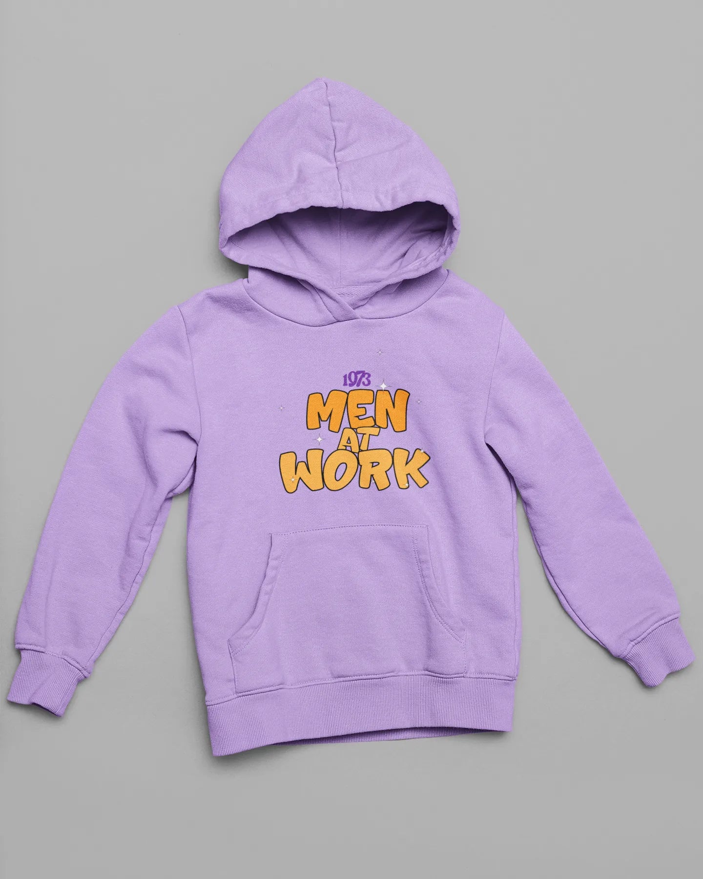 Men at work | Typography | Premium Unisex Winter Hoodie