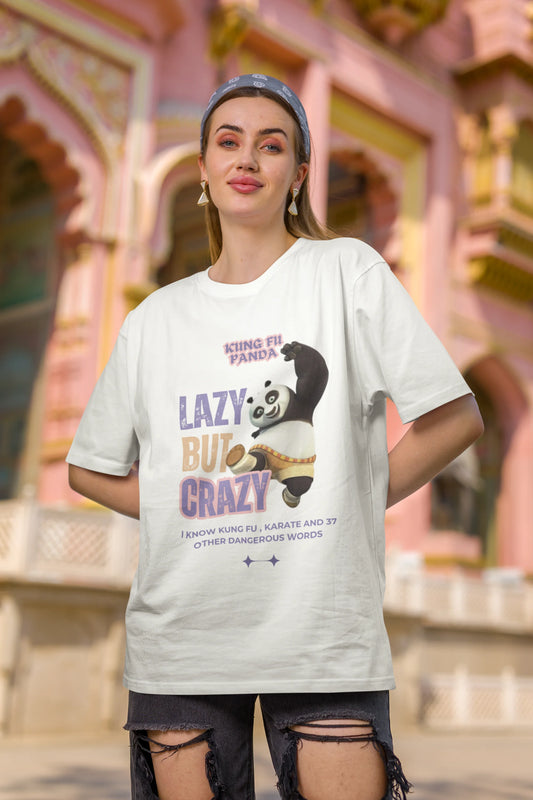 Lazy but crazy | Kung Fu Panda | Dropped Sleeve Unisex Tee