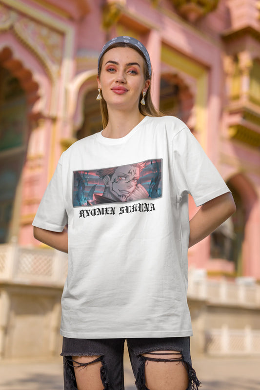 Ryomen Sukuna | Anime | Dropped Sleeve Unisex Tee  | Broke Memers