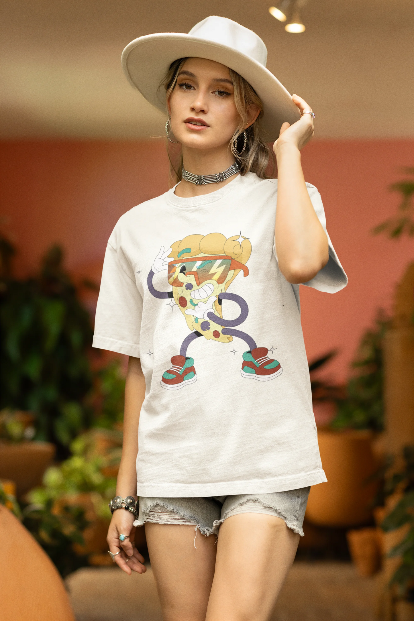 Slice, savor and smile  | Typography | Dropped Sleeve Unisex Tee