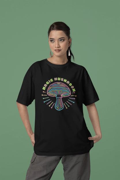 Magic Mushroom | Psychedelic | Dropped Sleeve Unisex Tee
