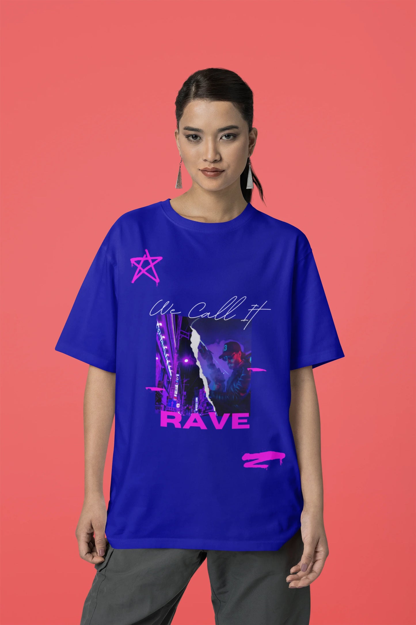 Call it rave | Techno Rave | Dropped Sleeve Unisex T-Shirt