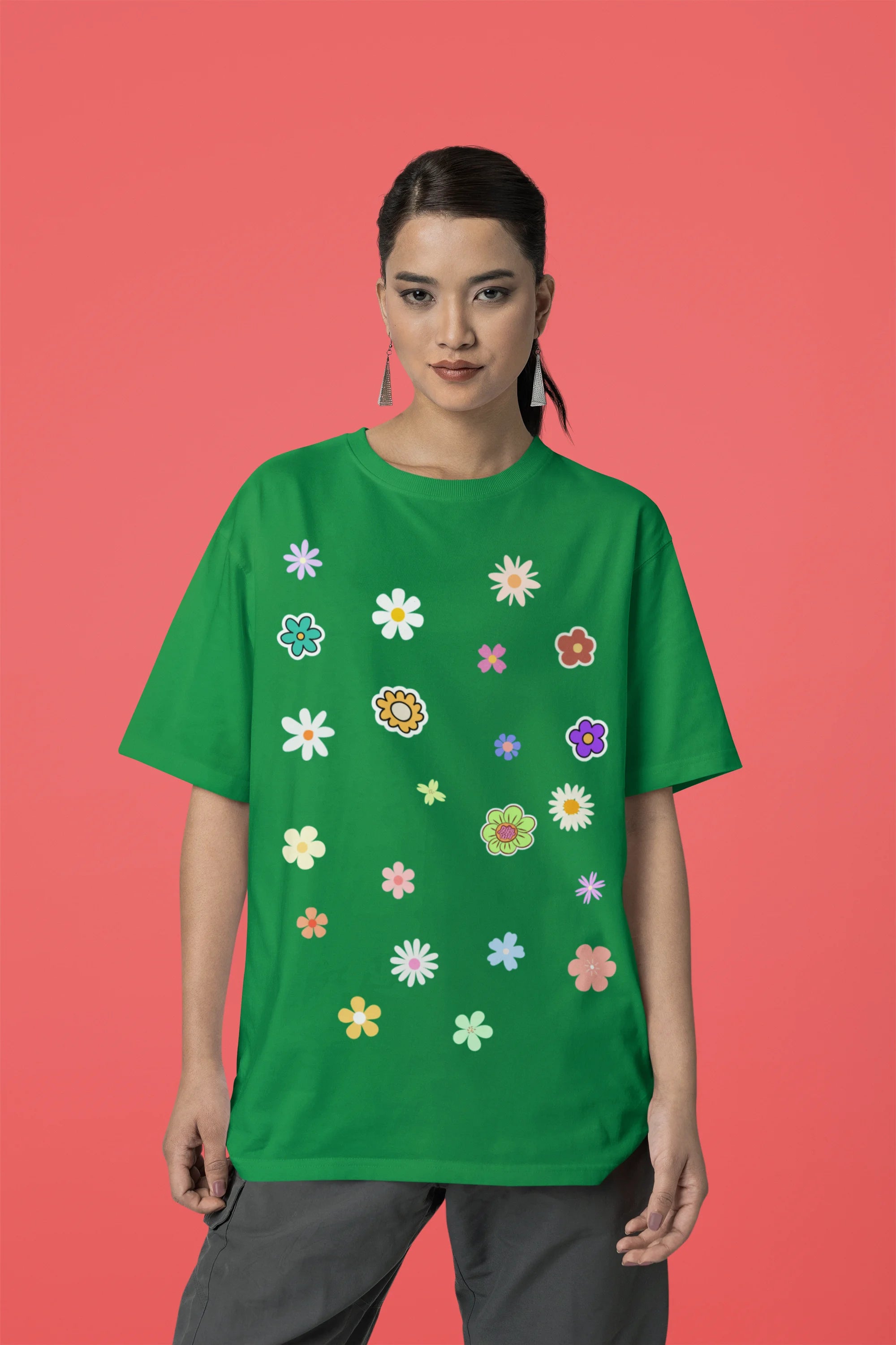 Floral Fall | Oversized Unisex T-Shirt