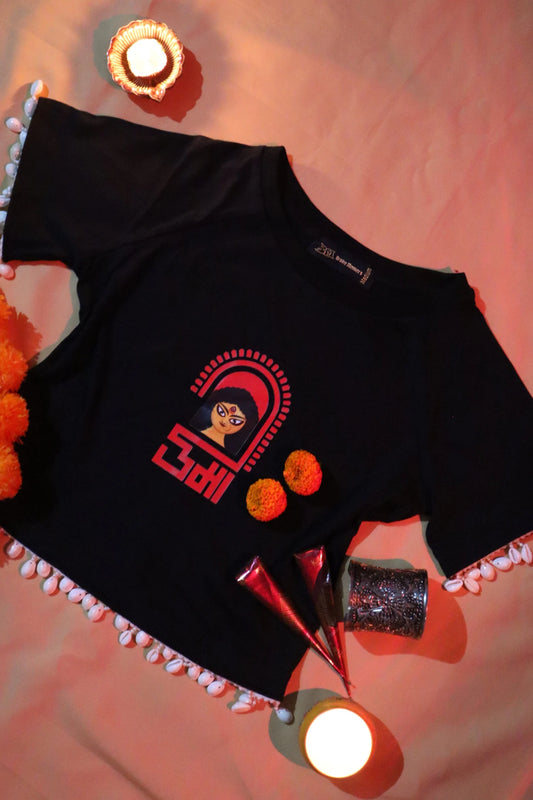 Shakti | Festive Shaw-Tee | Indo-Western Crop Top