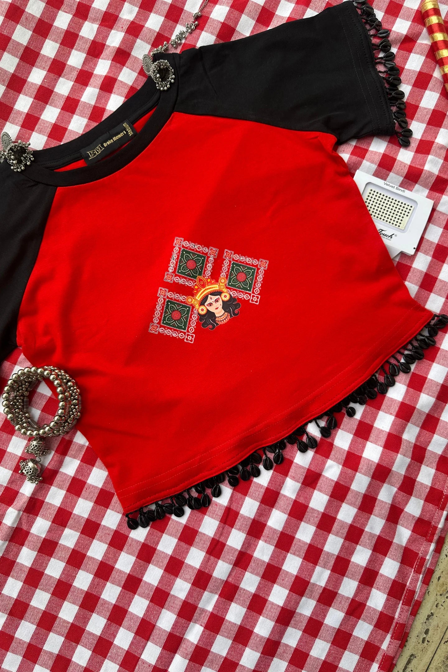 Jalsa | Festive Shaw-Tee | Indo-Western Crop Top