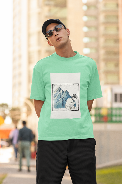Galactic Bear | Dropped Sleeve Unisex T-Shirt