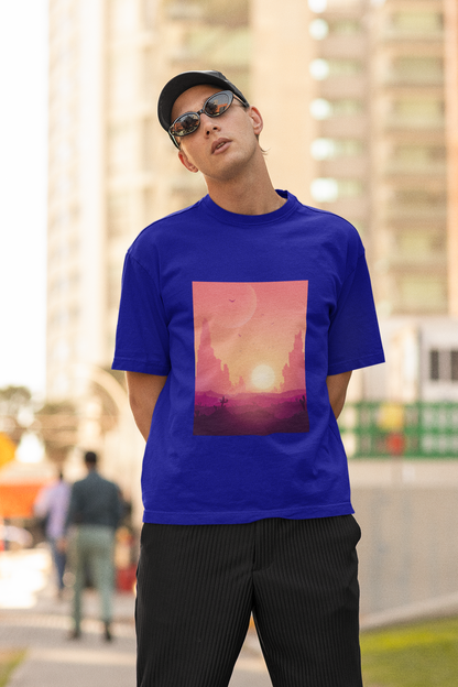 Sunset city | Dropped Sleeve Unisex T-Shirt
