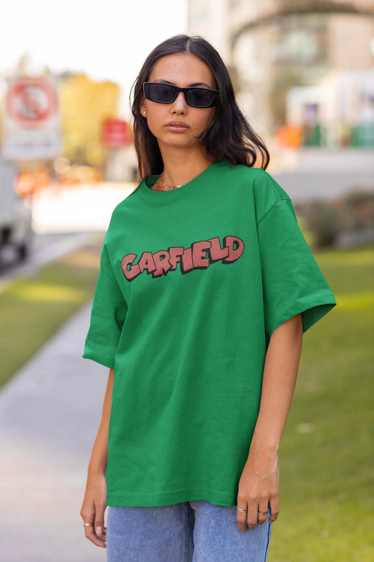 Lazy Garfield | Disney | Dropped Sleeve Unisex Tee