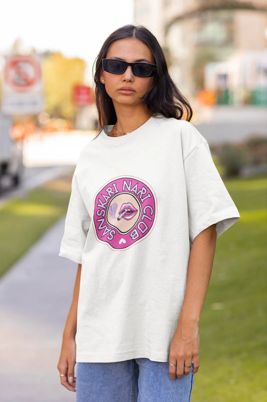 Sanskari Nari | Womaniya | Dropped Sleeve Unisex Tee