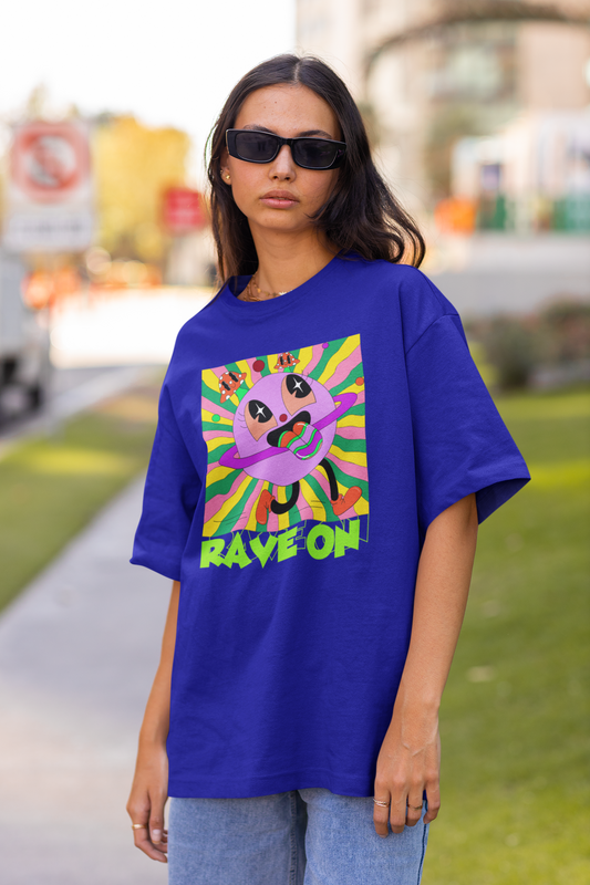 Rave on | Dropped Sleeve Unisex Tee